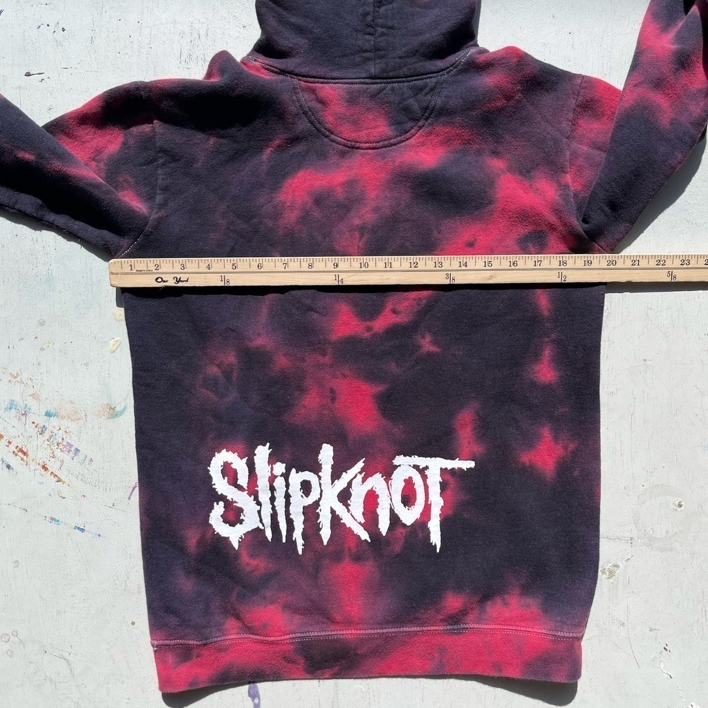 Men's Slipknot Hoodie Multicolor Spell-Out S Y2K Screamo Nu Metal 90s Iowa Mask - Picture 12 of 15
